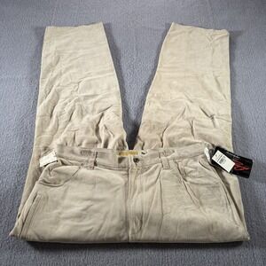 Vintage Davoucci Taupe 40x33 Genuine Leather Pants NWT Retro *